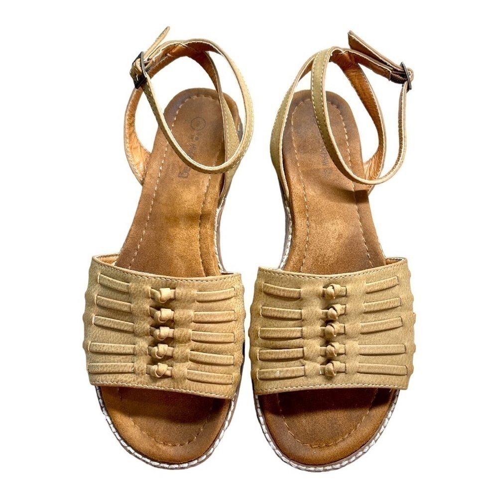 AMELIA, TAN, SLINGBACK, COZY & STYLISH SANDAL. SIZE 8